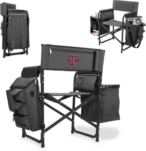 NCAA Texas A&M Aggies Fusion Camping Chair with Side Table and Soft Cooler - Beach Chair for Adults - Lawn Chair