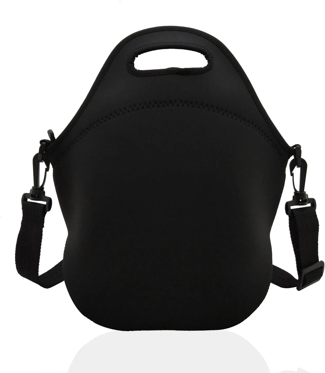 Neoprene Lunch Bags Boxes for Women Men, Insulated Lunch Cooler Tote Bag Box for Office Work Picnic Travel (Black)