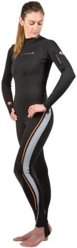 New Women's BackZip Trilaminate Polytherm Full Jumpsuit for Extreme Watersports (Size 3X-Small)