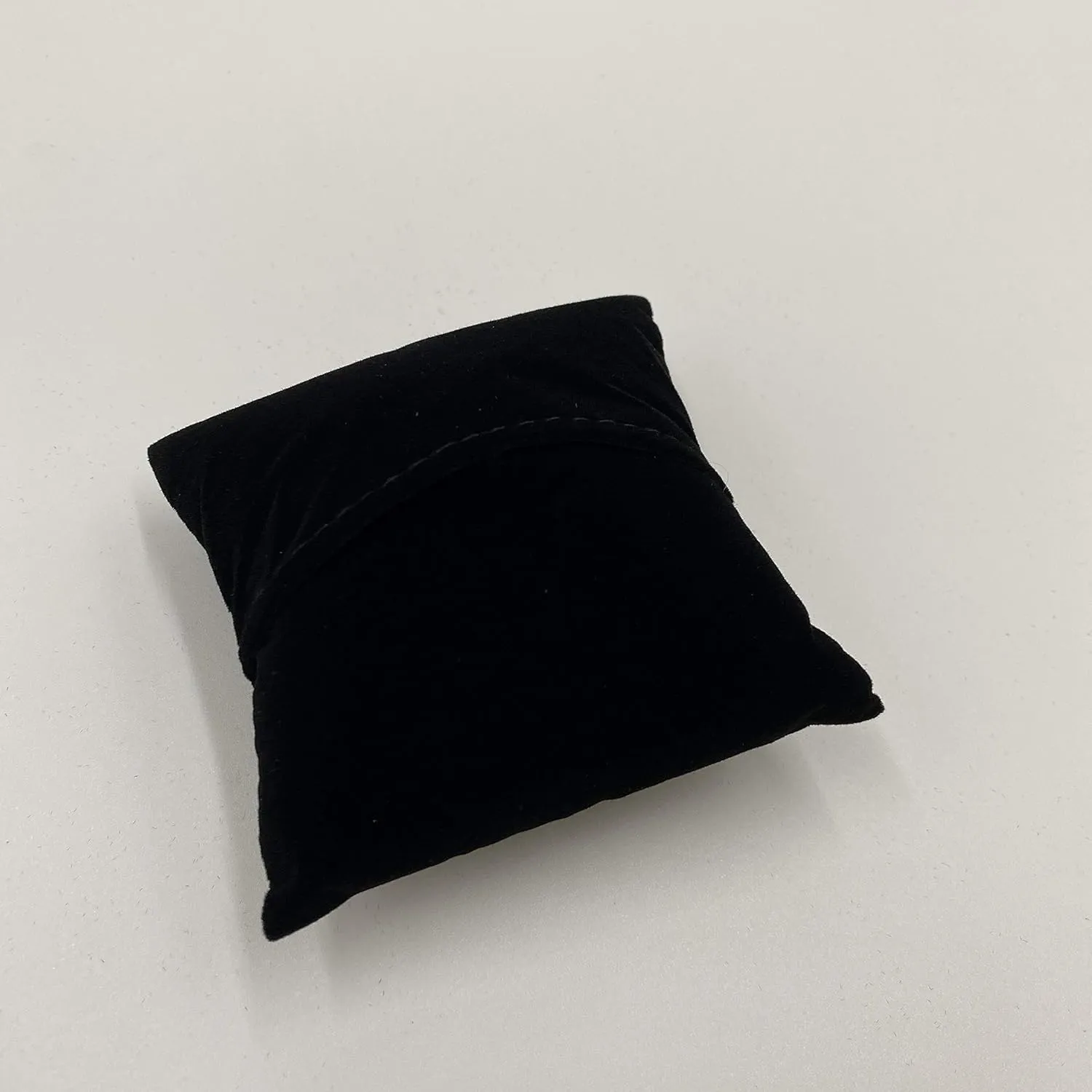 N'icePackaging - 6 Qty - 3" x 3" Midnight-Black Velvet Watch/Bangle/Bracelet Pillow Display w/Display Slot for Stands, Brackets or Free-Standing use – for Sales/Merchandise/Crafts/Storage