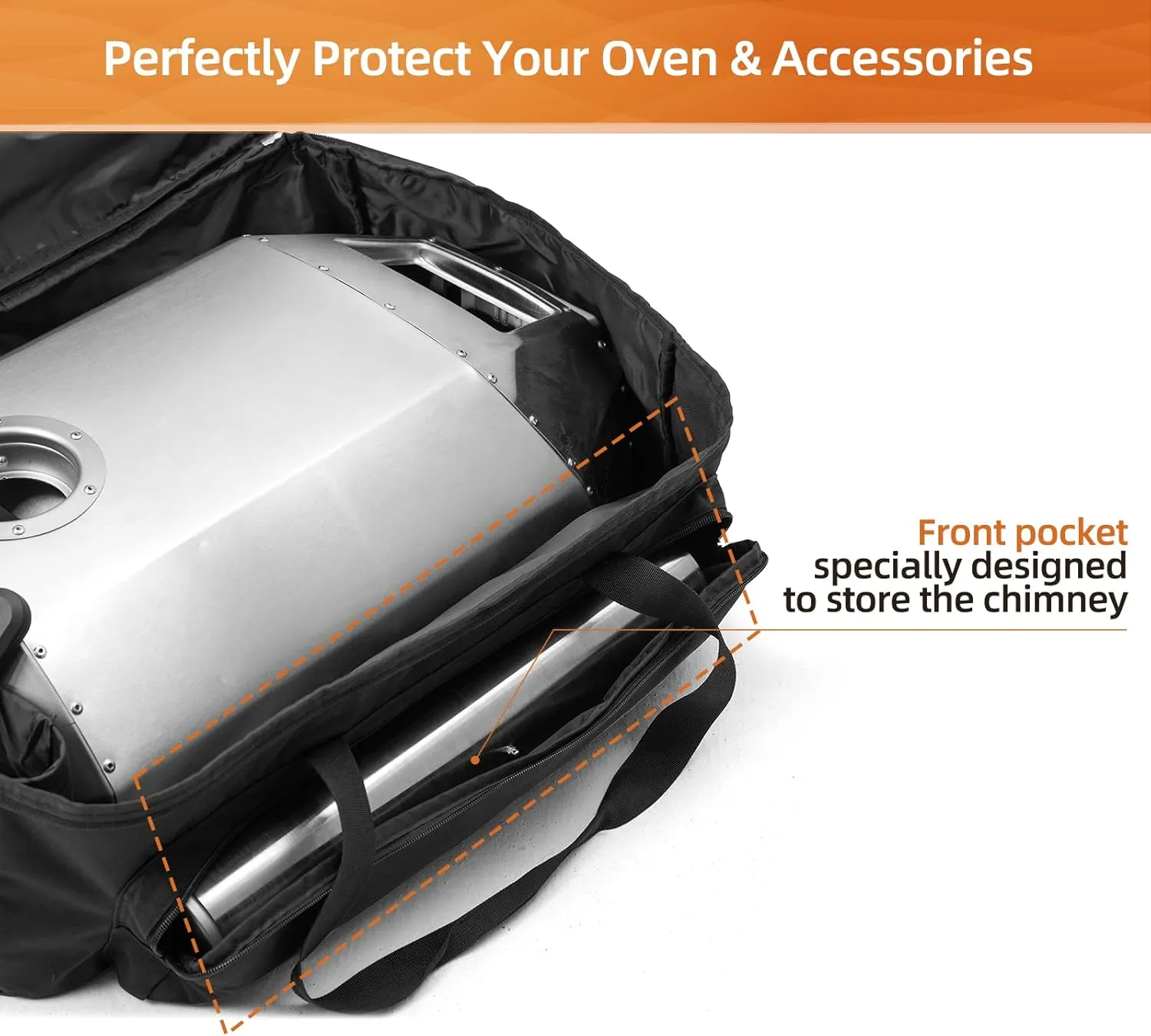 NOELIFE Bag for Ooni Karu 12 & 12G, Portable Carrying Case with Pockets for Ooni Pizza Oven Accessories, Padded Carry Bag Made of Thickened Fabric, Heavy-Duty and Water Resistant (Oven Not Included)