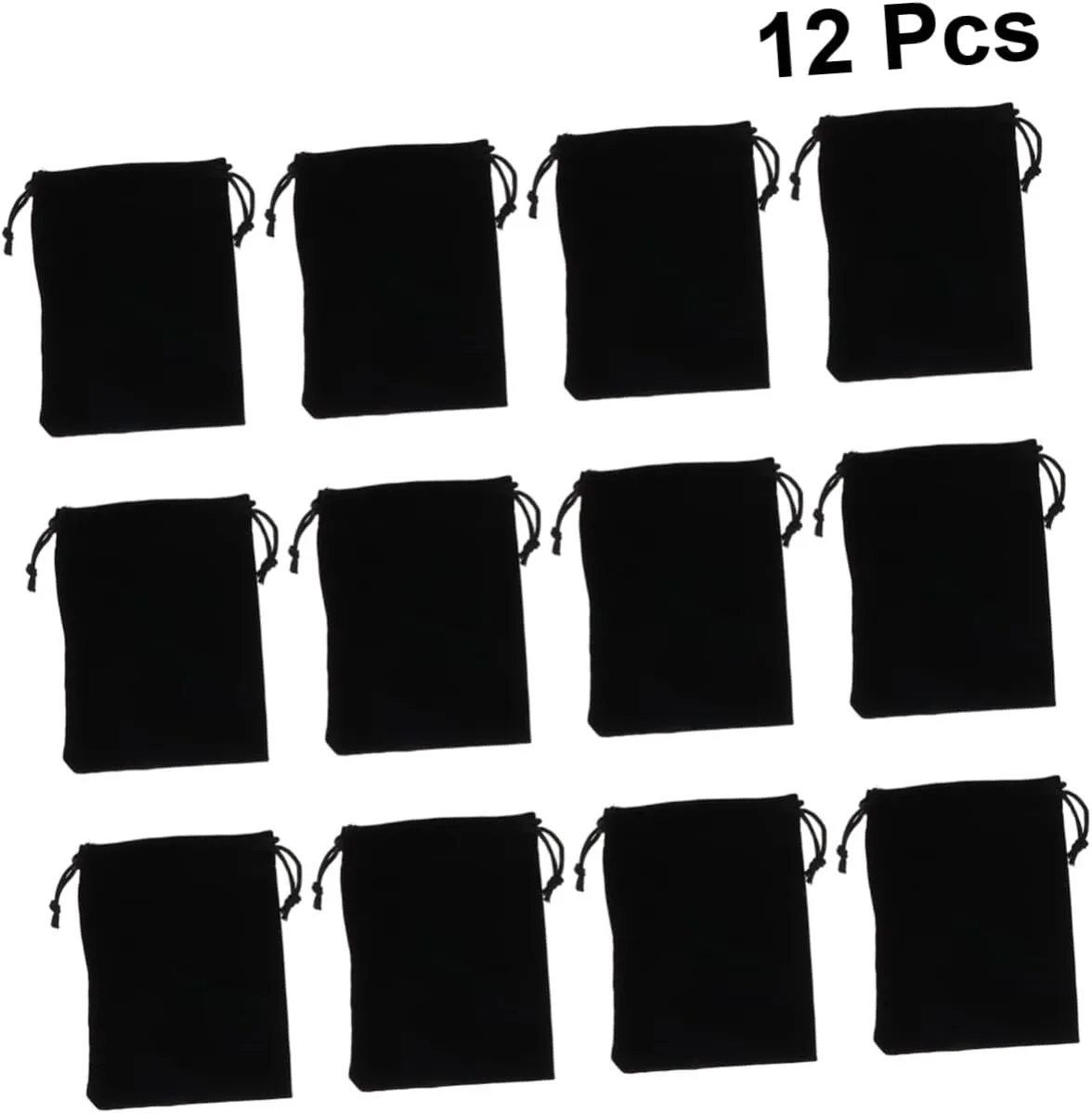 NOLITOY 2sets Velvet Jewelry Storage Bag 9x12cm Portable Multi-Function Pockets for Travel 12pcs*2
