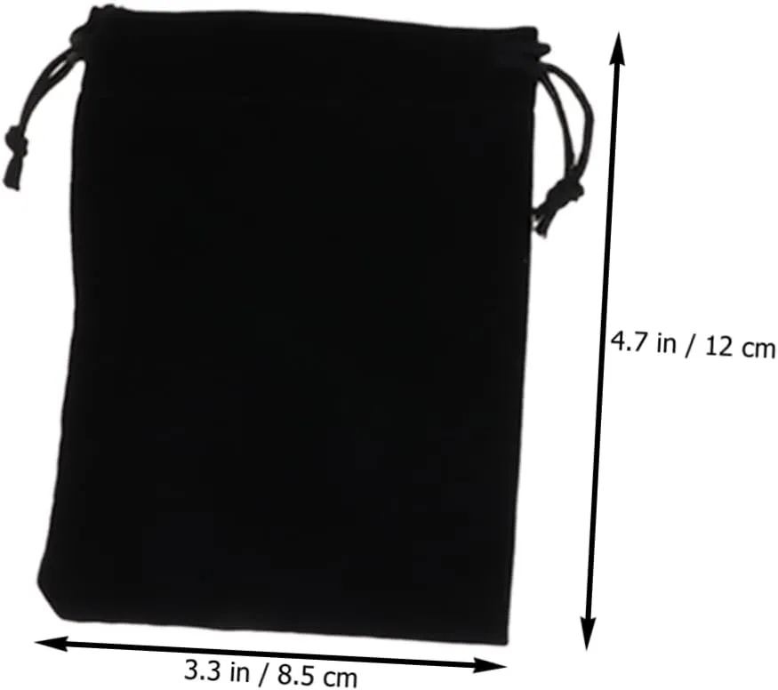NOLITOY 2sets Velvet Jewelry Storage Bag 9x12cm Portable Multi-Function Pockets for Travel 12pcs*2