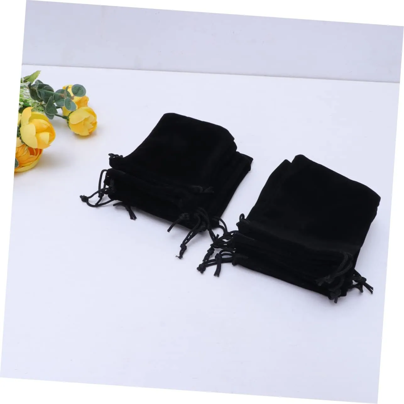 NOLITOY 2sets Velvet Jewelry Storage Bag 9x12cm Portable Multi-Function Pockets for Travel 12pcs*2
