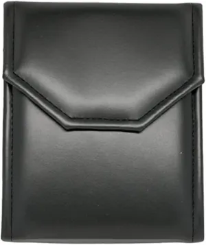 Novel Box Necklace Display Pearl Folder 7x5 inch Small Travel Jewelry Case - Wedding Jewelry Storage Holder with Smooth Finish - Jewelry Organizer Necklace Box - Black/Black Stitched