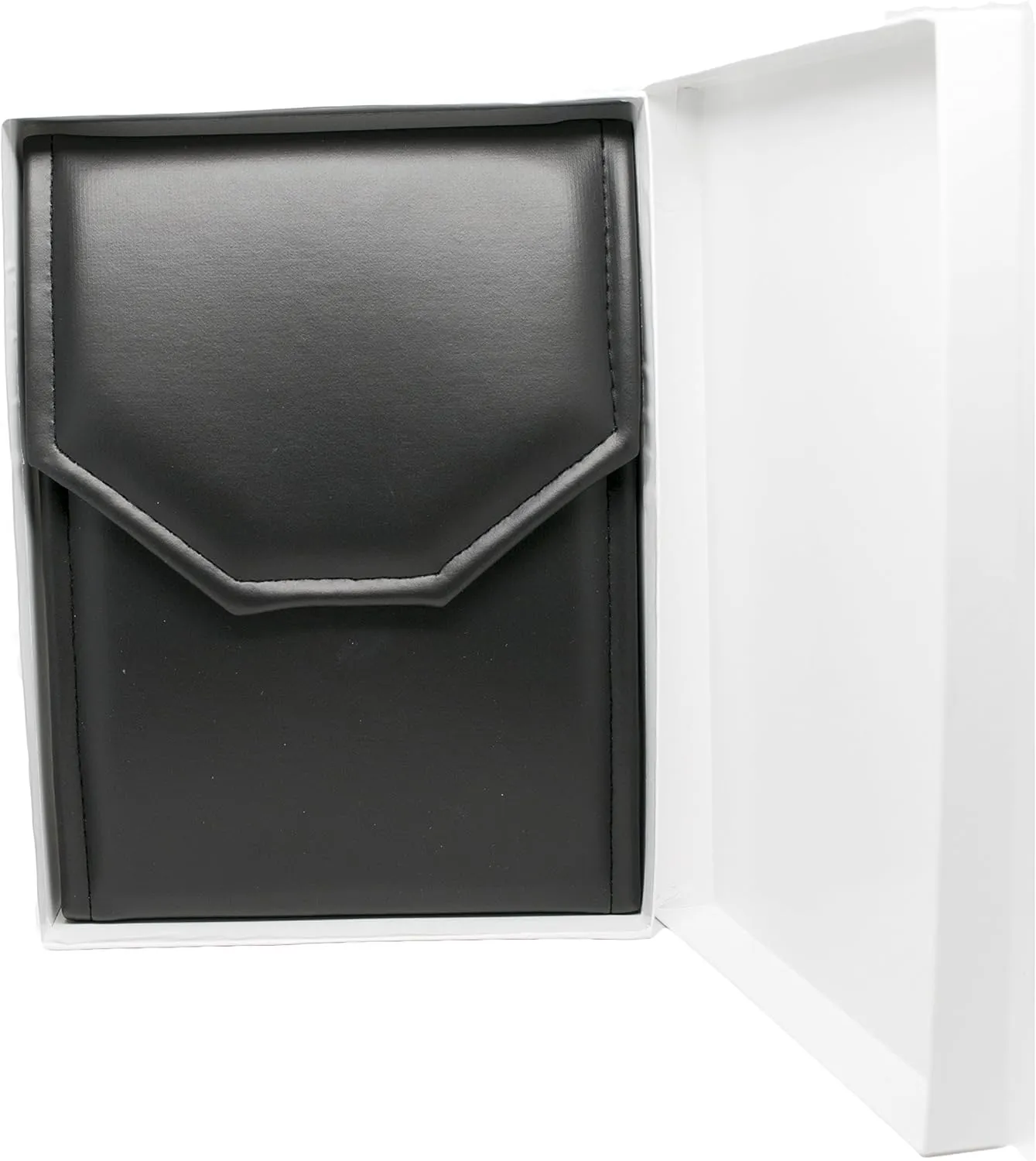 Novel Box Necklace Display Pearl Folder 8x6 inch Large Travel Jewelry Case - Wedding Jewelry Storage Holder with Smooth Finish - Jewelry Organizer Necklace Box - Black/Black Stitched