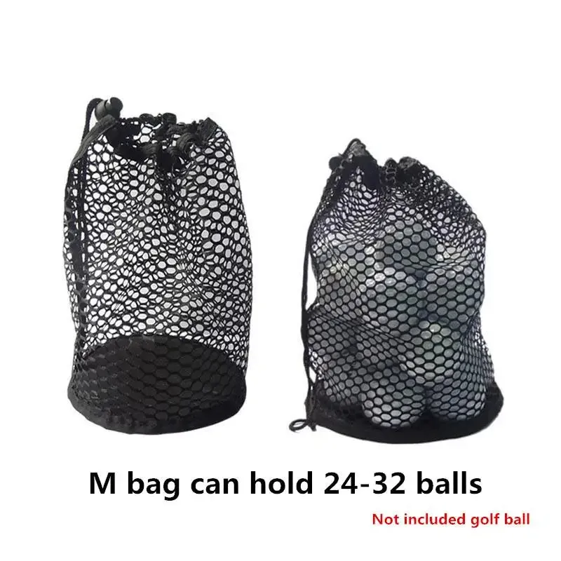 Nylon Golf Bags Sports Mesh Net Bag 16/32/56 Ball Carrying Drawstring Pouch Storage Bag For golfer Outdoor Sports Gift