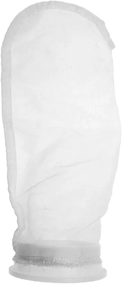 Nylon Mesh Filter Sock Bag 4 Inch Ring 50/100 / 200/300 / 400 Micron - by 15 Inch Long – 5 Pack (100 Micron - 4 Inch Ring)