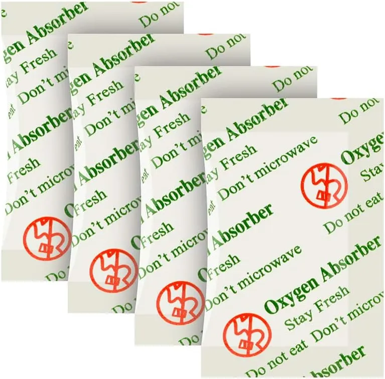 O2frepak 500CC(30-Pack) Food Grade Anti Oil Oxygen Absorbers Packets For Food Storage,Oxygen Absorbers Storage Packets With Oxygen Indicator In Vacuum Bag And 3 Times Oxygen Absorption Capacity
