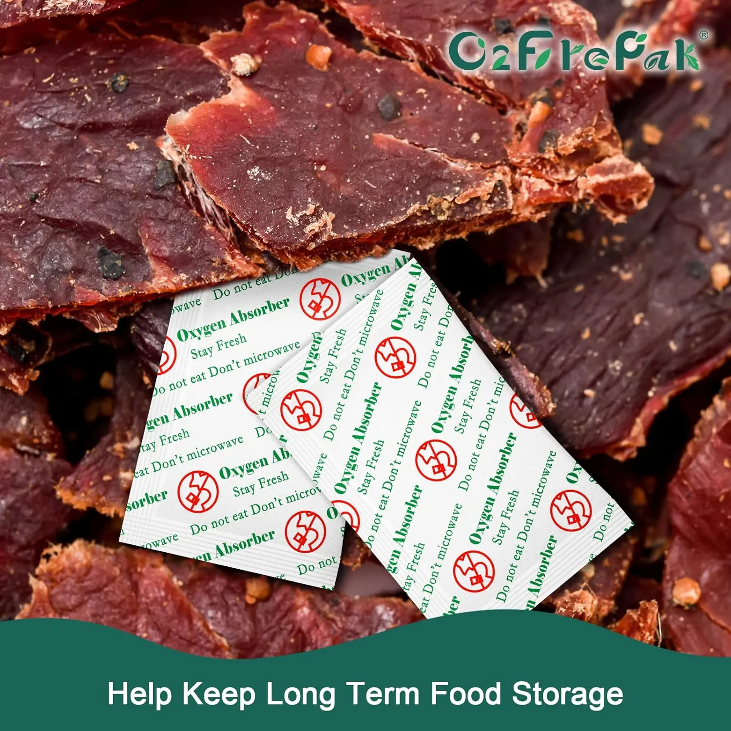 O2frepak 500CC(30-Pack) Food Grade Anti Oil Oxygen Absorbers Packets For Food Storage,Oxygen Absorbers Storage Packets With Oxygen Indicator In Vacuum Bag And 3 Times Oxygen Absorption Capacity
