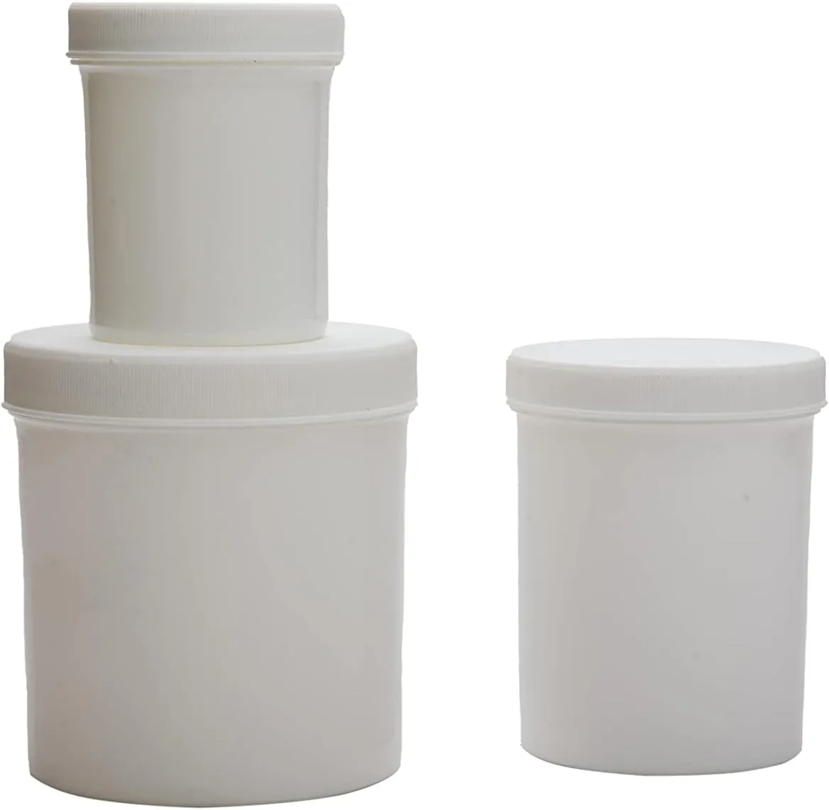 Ointment Jar with Screw on Caps – Refillable Medical Container Storage Jars, Empty Round Airtight Plastic Container, 2oz (256ct)
