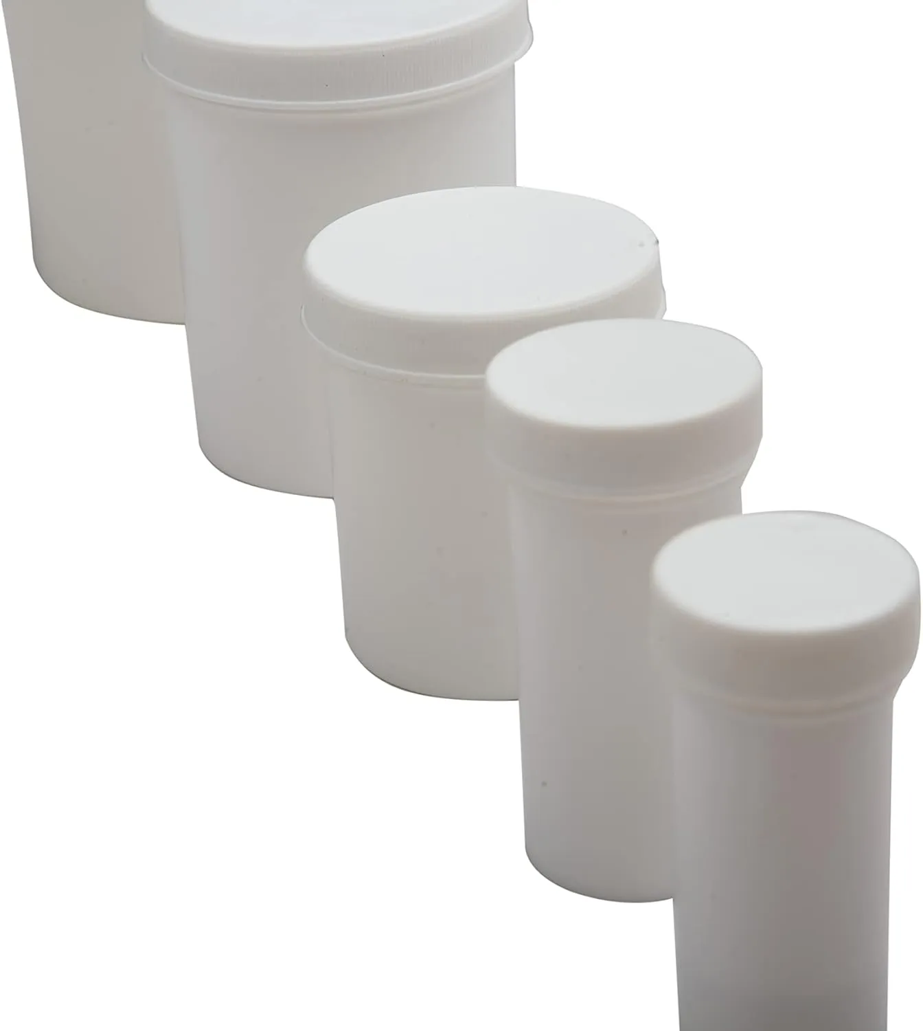 Ointment Jar with Screw on Caps – Refillable Medical Container Storage Jars, Empty Round Airtight Plastic Container, 2oz (256ct)