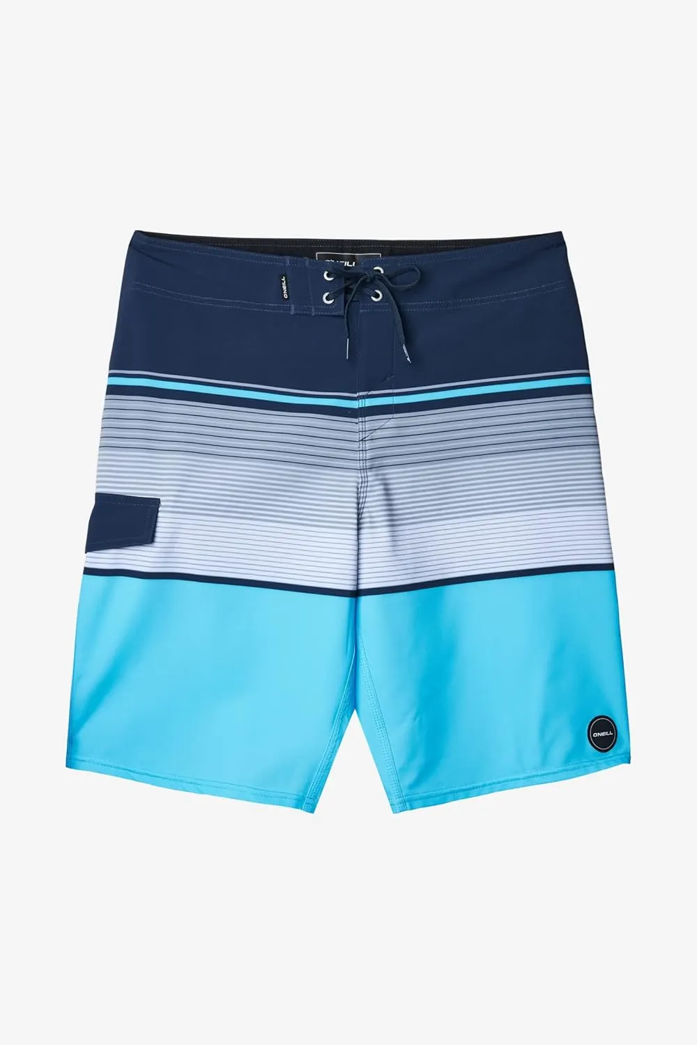 O'NEILL Men's 21 Inch 4-Way Stripe Boardshorts - Quick Dry Swim Trunks for Men with Fabric and Pockets