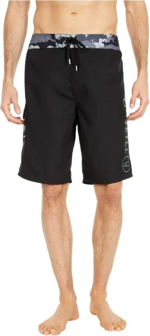 O'NEILL Men's 21 Inch Geo Print Boardshorts - Water Resistant Swim Trunks for Men with Quick Dry Stretch Fabric and Pockets