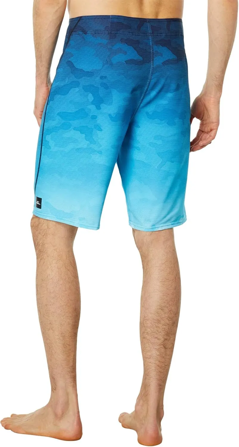 O'NEILL Men's 21 Inch Hyperfreak S-Seam Boardshorts - Quick Dry Swim Trunks for Men with Fabric and Pockets