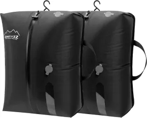 ONTYZZ Two Pack Dark Black Travel Vacuum Compression Bags Reusable Compression Bag with IP67 Waterproof Zipper Space Saver Vacuum Bags for Suitcase