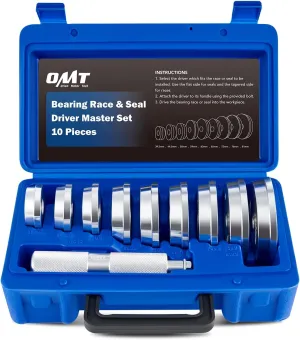Orion Motor Tech Bearing Press Kit, 10pc Bearing Race and Seal Driver Set with Seal Driver and 9 Bearing Adapters, Seal Installer Bearing Driver Kit for Bearing Installation