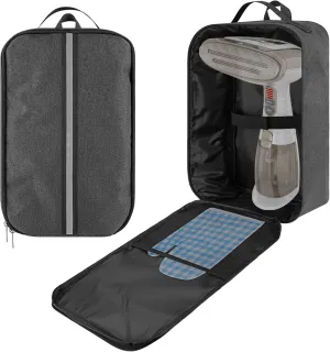Outdoor Portable Steamer Storage Bag Compatible with Conair Hand-held Clothes Steamer, Heavy Fabric Bag with Wrist, Dark Grey (Bag Only)