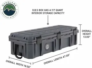 Overland Vehicle Systems D.B.S. 117 QT Dry Box Storage with Drain and Bottle Opener | Dark Grey | Waterproof Sealing | Heavy Duty Latches | 40100021