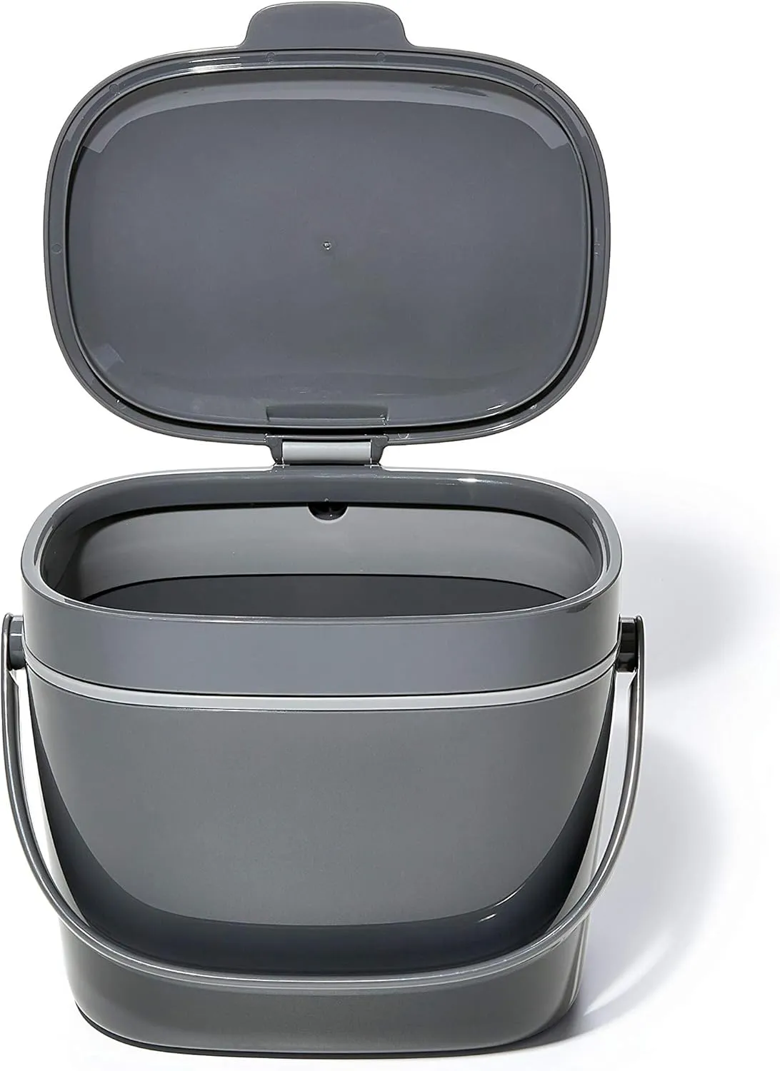 OXO Good Grips EASY-CLEAN COMPOST BIN - CHARCOAL - 1.75 GAL/6.62 L, Plastic, 8.3"L x 10.15"W x 12"H