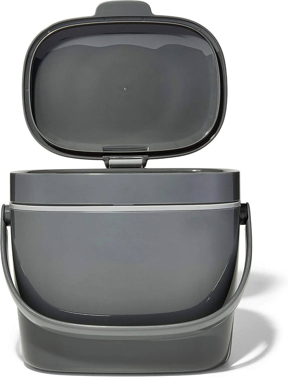 OXO Good Grips EASY-CLEAN COMPOST BIN - CHARCOAL - 1.75 GAL/6.62 L, Plastic, 8.3"L x 10.15"W x 12"H