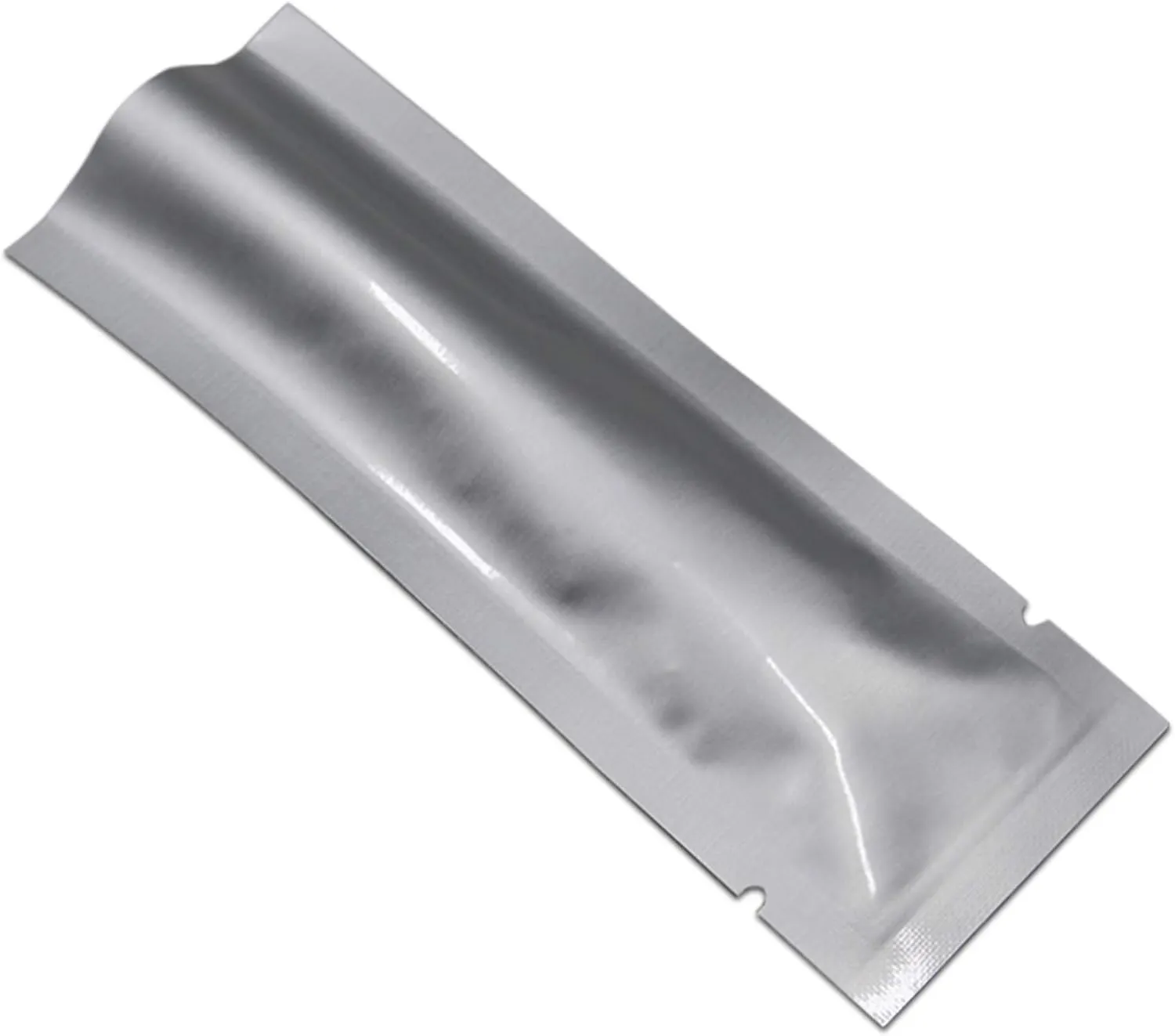 PABCK 200 Pieces 1.57x5.51 inch (Inside Size 1.17x5.11 inch) Coffee Food Storage Heat Seal Pure Mylar Foil Bag Vacuum Pouch for Sample Packaging