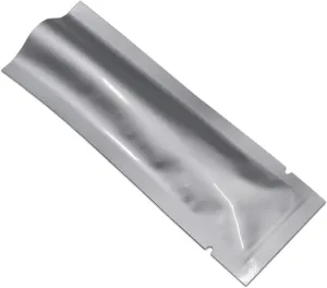 PABCK 200 Pieces 1.57x5.51 inch (Inside Size 1.17x5.11 inch) Coffee Food Storage Heat Seal Pure Mylar Foil Bag Vacuum Pouch for Sample Packaging