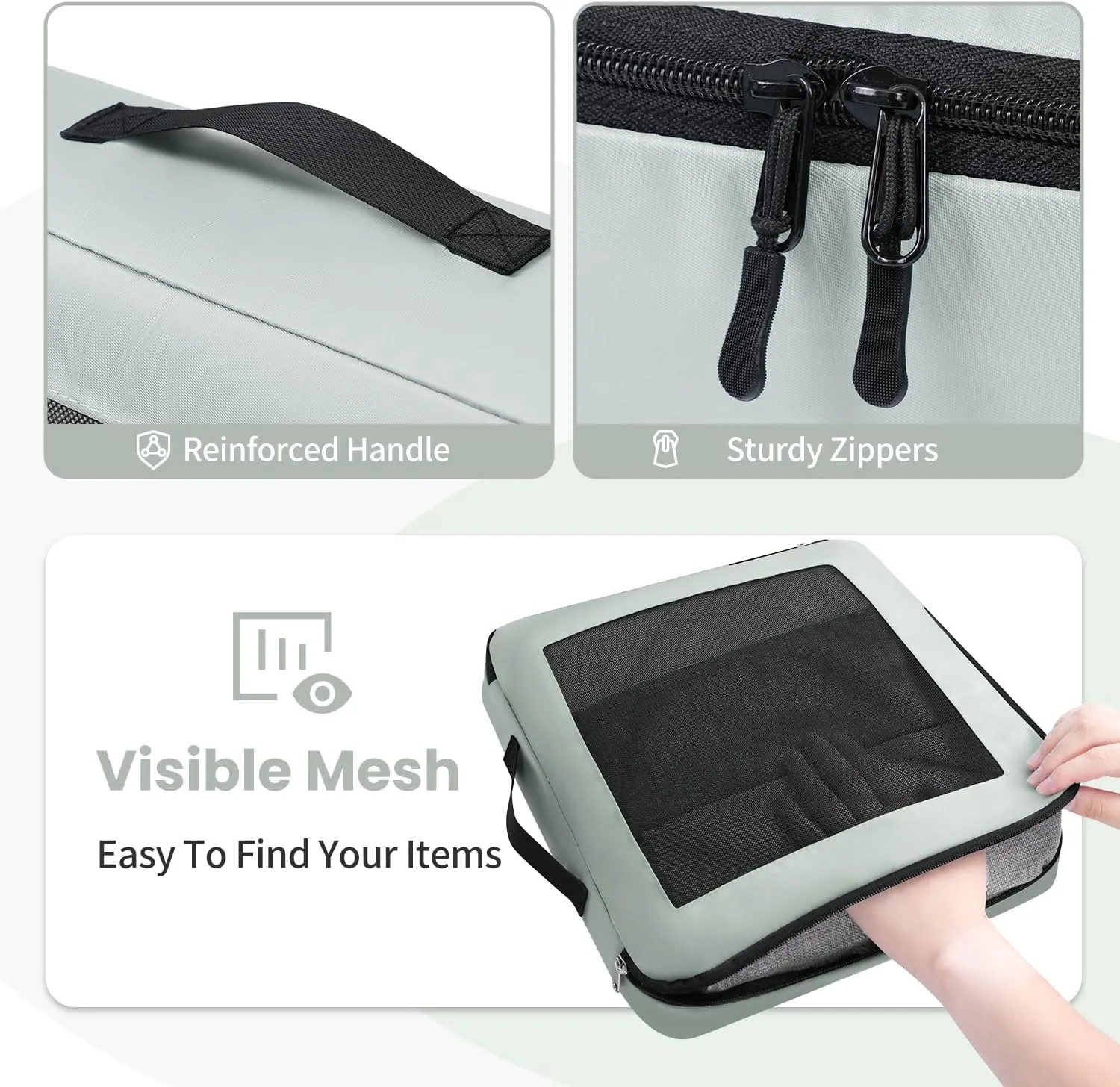 Packing Cubes for Travel | 10 Set Mint |Durable Luggage Organizer 4 Size(Extra Large, Large, Medium, Small),Comprehensive Cubes for Toiletry,Underwear, Shoe,Travel Essentials,Efficient Women Gifts