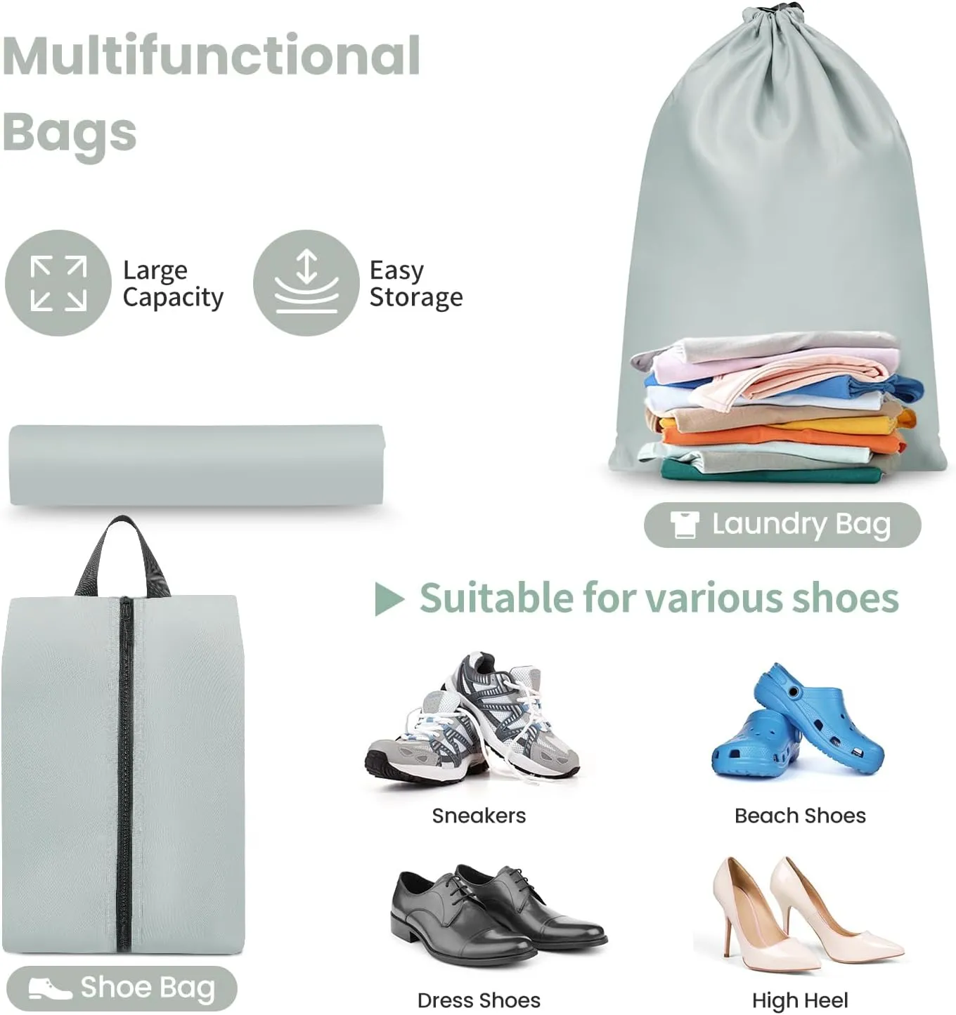 Packing Cubes for Travel | 10 Set Mint |Durable Luggage Organizer 4 Size(Extra Large, Large, Medium, Small),Comprehensive Cubes for Toiletry,Underwear, Shoe,Travel Essentials,Efficient Women Gifts