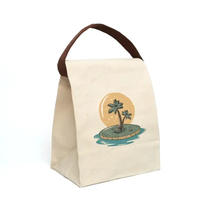 Palm Tree Canvas Lunch Bag for Trendy Meal Vibes