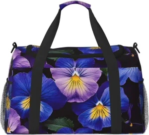 Pansy Travel Duffel Bag Tote Bag Sports Gym Bag For Women And Men
