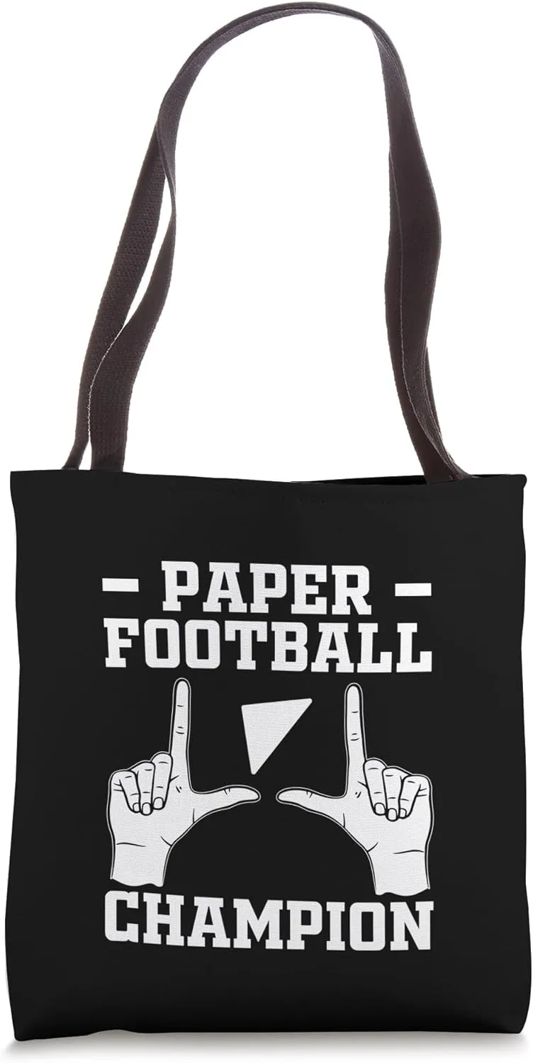 Paper Football Champion Finger Flick Tabletop Gridiron Tote Bag