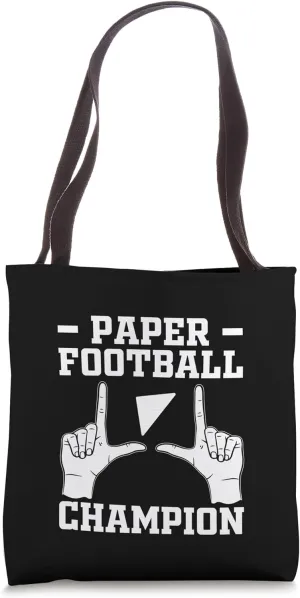 Paper Football Champion Finger Flick Tabletop Gridiron Tote Bag