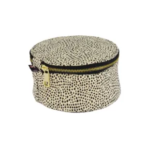 Personalized Seersucker Cheetah Round Multi Purpose Pouch