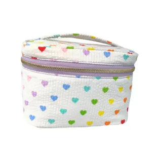 Personalized Tiny Hearts Mini Train Case