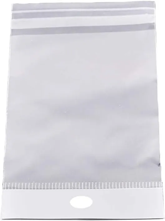 PH PandaHall 1000pcs 9x6cm Clear Plastic Treat Bags with Hanging Header Small Plastic Bag Rec Flap Resealable Bags for Jewelry Retail Gift Party Wedding Christmas Birthday Gifts Treat
