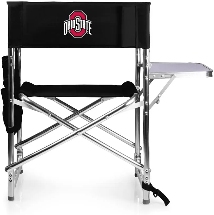 PICNIC TIME NCAA Cal Bears Sports Chair with Side Table - Beach Chair - Camp Chair for Adults