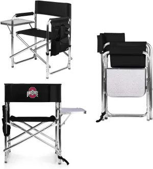 PICNIC TIME NCAA Cal Bears Sports Chair with Side Table - Beach Chair - Camp Chair for Adults