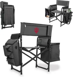 PICNIC TIME NCAA Indiana Hoosiers Fusion Camping Chair with Side Table and Soft Cooler - Beach Chair for Adults - Lawn Chair