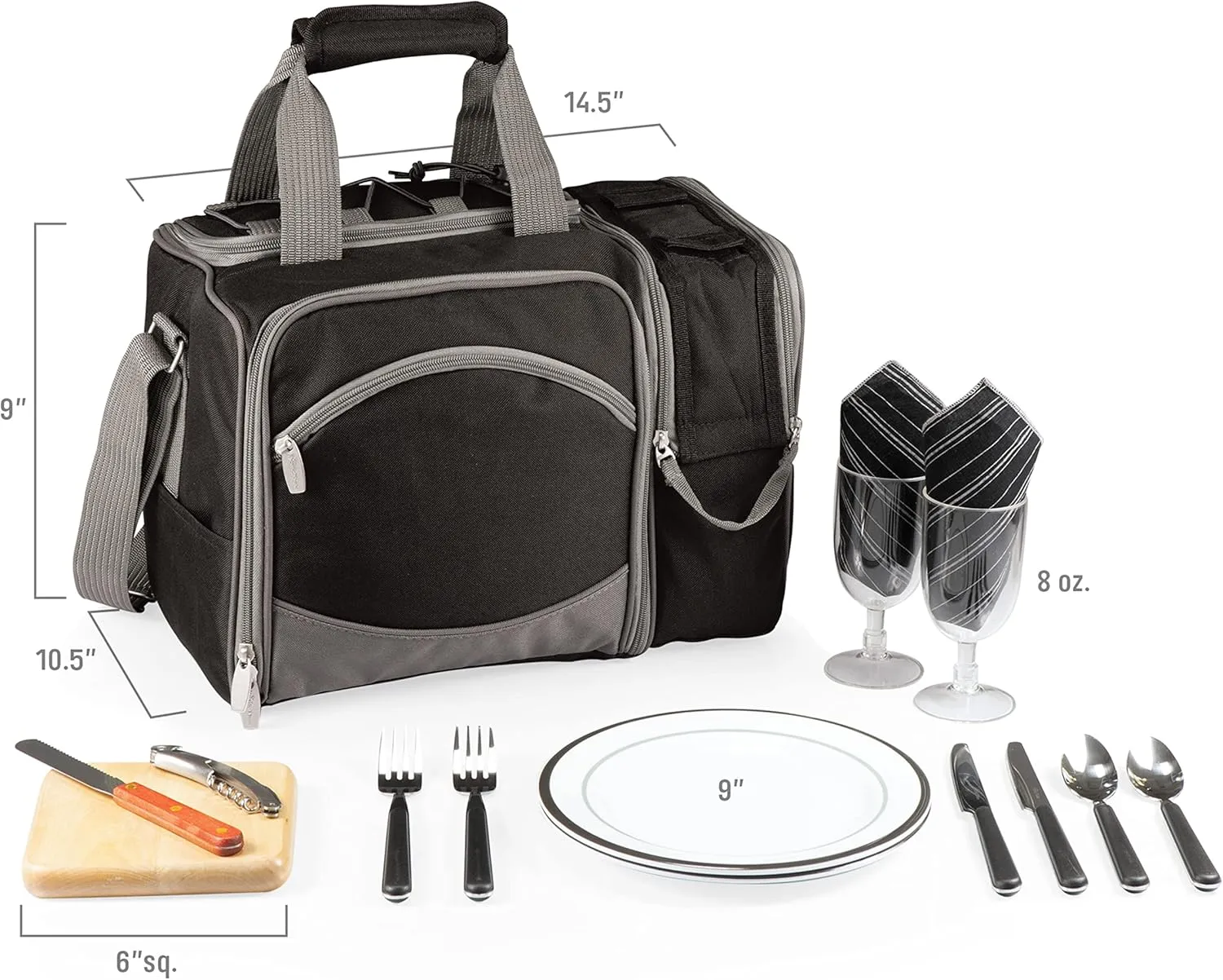 Picnic TIME NCAA Malibu Cooler Picnic Basket - Insulated Cooler Tote with Picnic Set