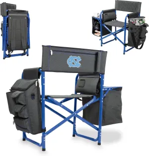 PICNIC TIME NCAA North Carolina Tar Heels Fusion Camping Chair with Side Table and Soft Cooler - Beach Chair for Adults - Lawn Chair
