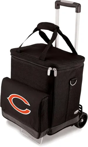 PICNIC TIME NFL Unisex-Adult NFL Cellar 6-Bottle Wine Carrier & Cooler Tote with Trolley