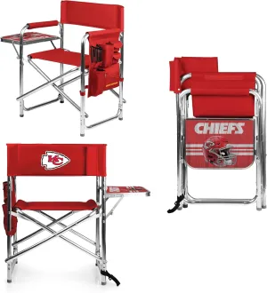 PICNIC TIME NFL Unisex-Adult NFL Sports Chair with Side Table, Beach Chair, Camp Chair for Adults