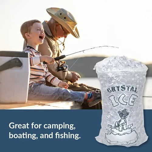 Pinnacle Mercantile Plastic Ice Bags 10 Lb. With Draw String Closure Pack 500