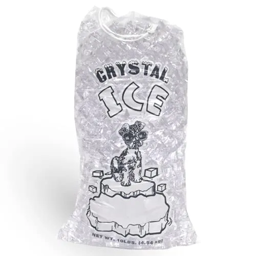 Pinnacle Mercantile Plastic Ice Bags 10 Lb. With Draw String Closure Pack 500