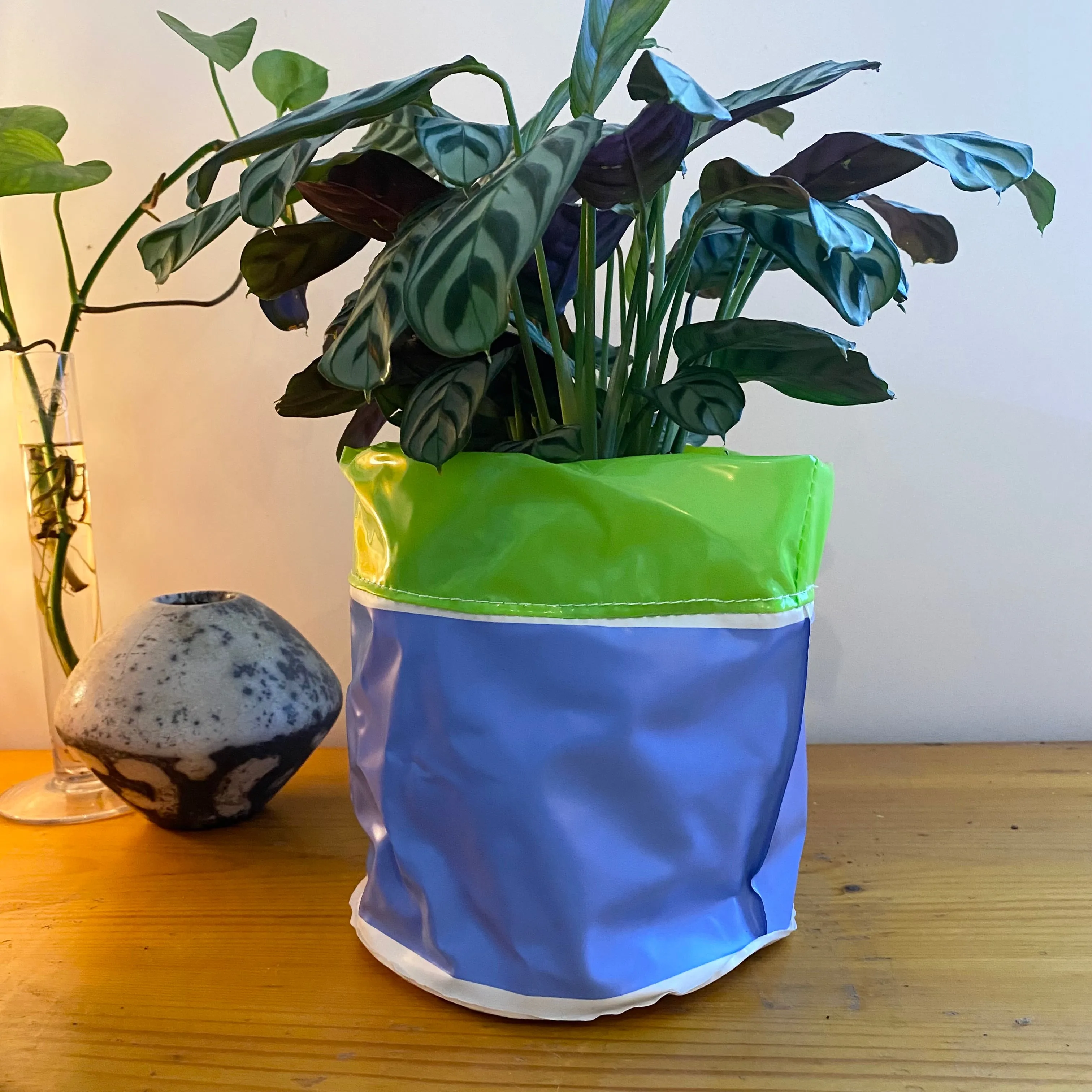 Planter, Plant pot, Storage basket or Desk Caddy - recycled inflatables