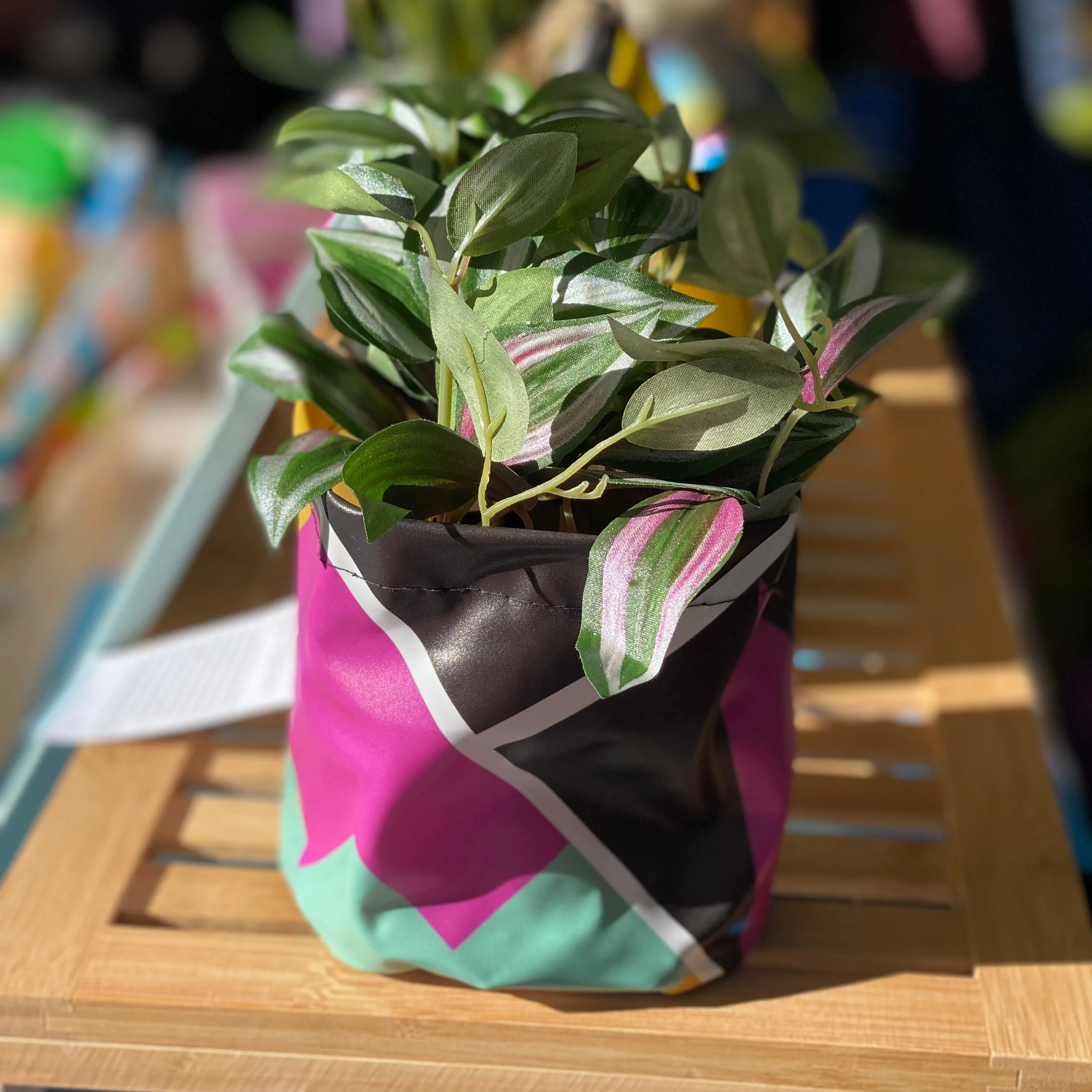 Planter, Plant pot, Storage basket or Desk Caddy - recycled inflatables