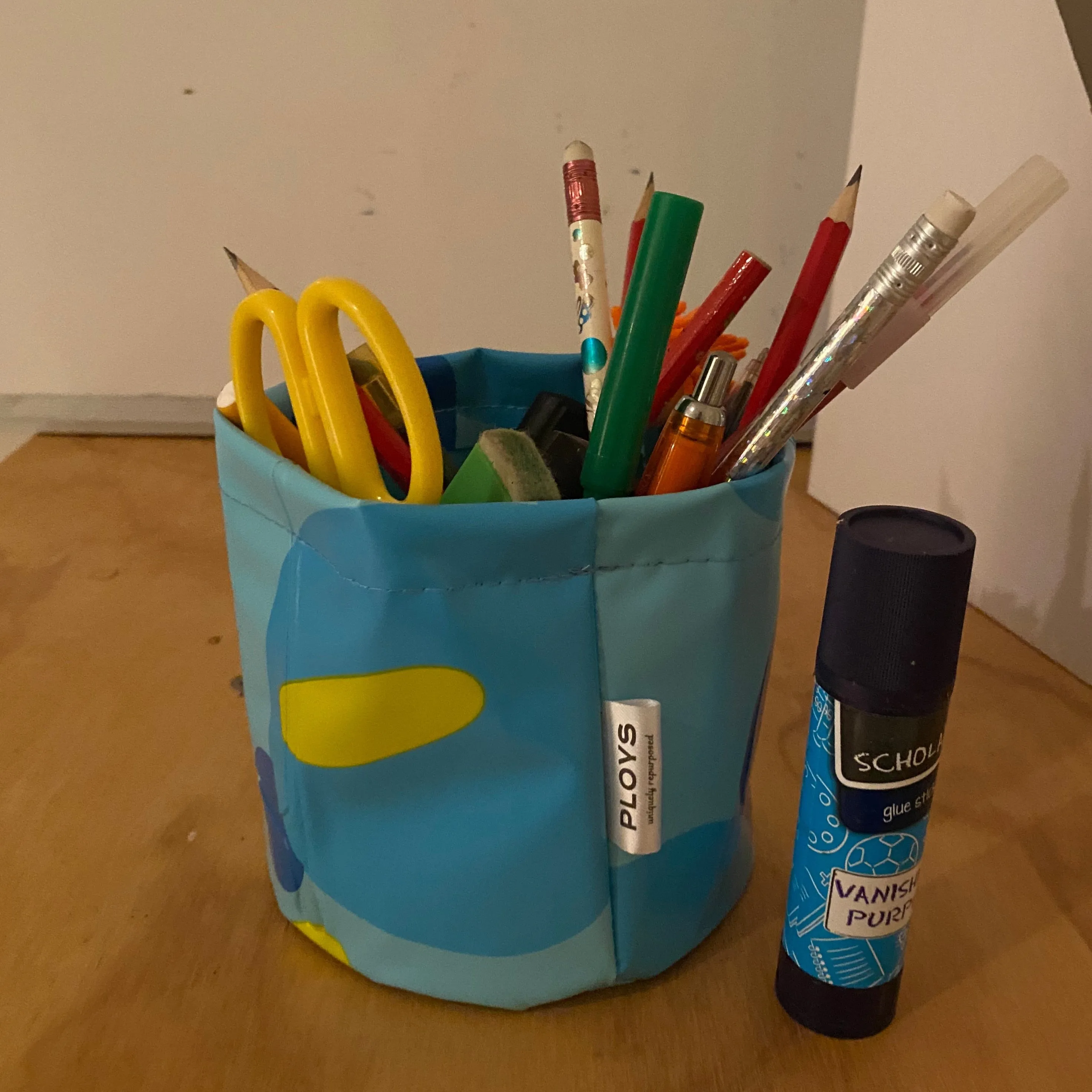 Planter, Plant pot, Storage basket or Desk Caddy - recycled inflatables