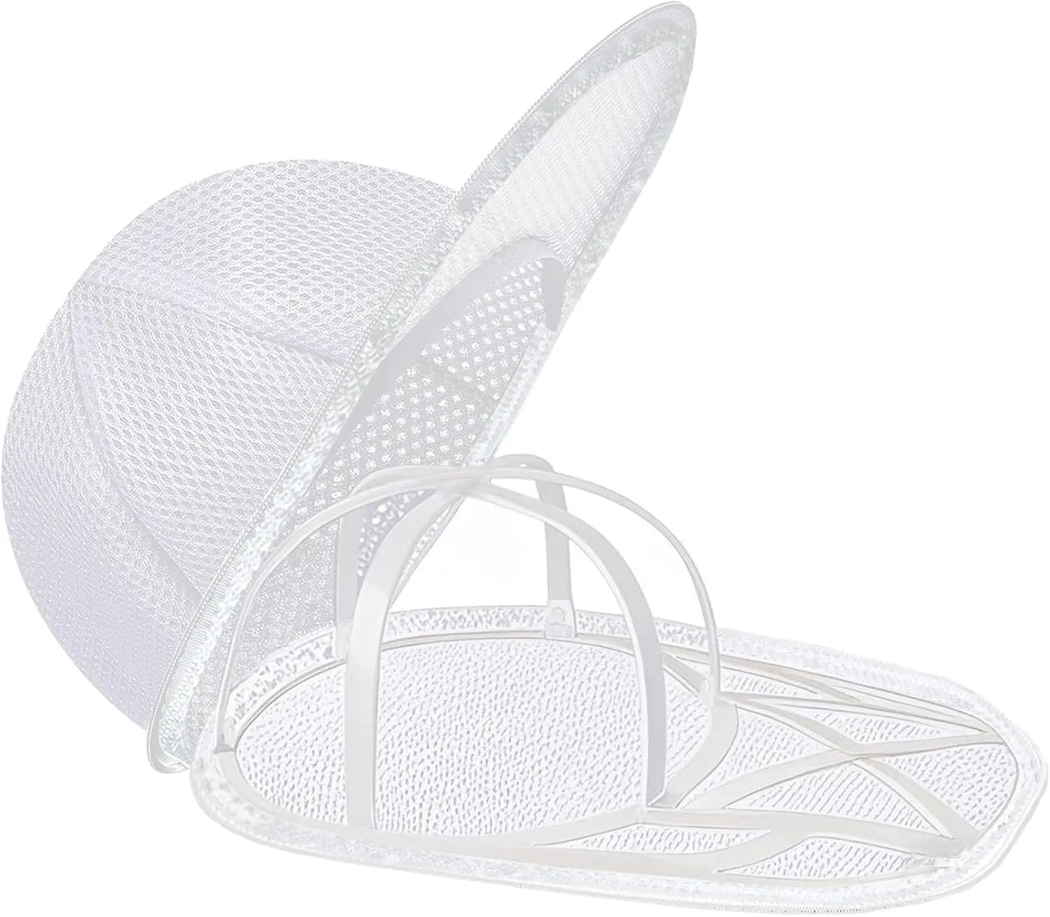 Plastic Cap Washer - Honeycomb Mesh Laundry Bag for Washing Hats, Baseball Caps, Clothing and Small Items