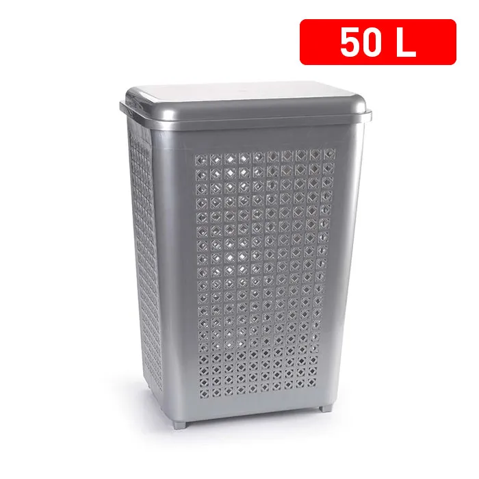 Plastic Forte Laundry Hamper, 50L - Available in different colors
